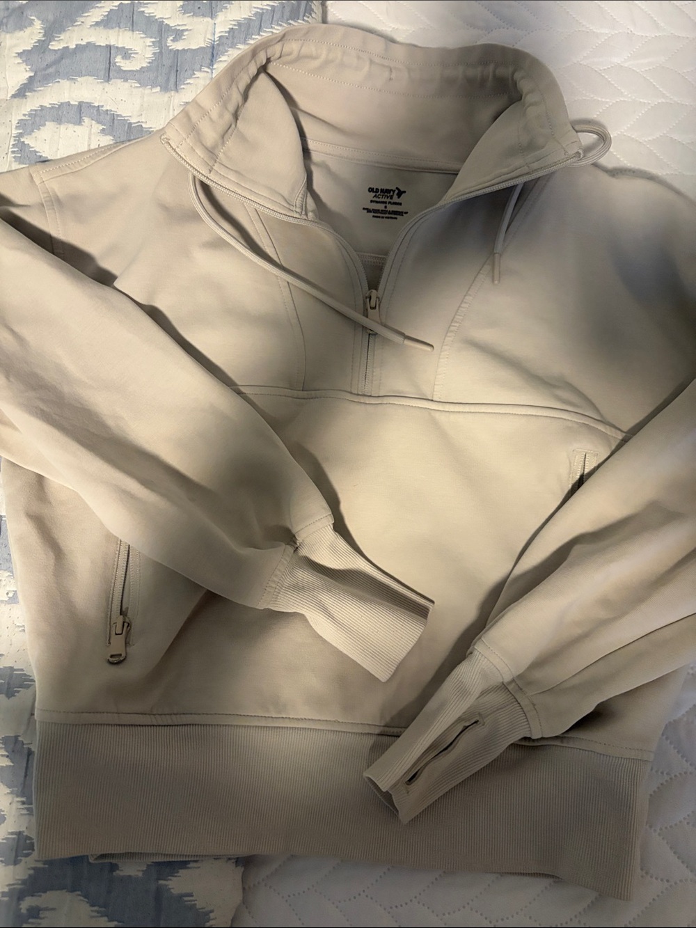 Old Navy Women's Half-Zip Pullover - Light Beige